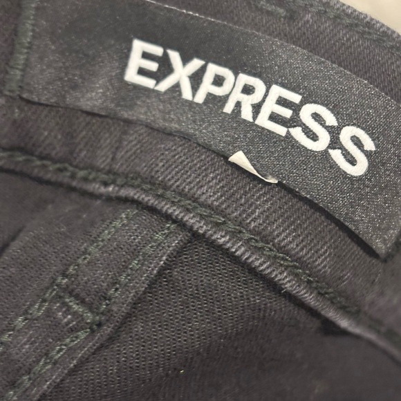 Express Black Sequin Patch Jeggings - Picture 4 of 4